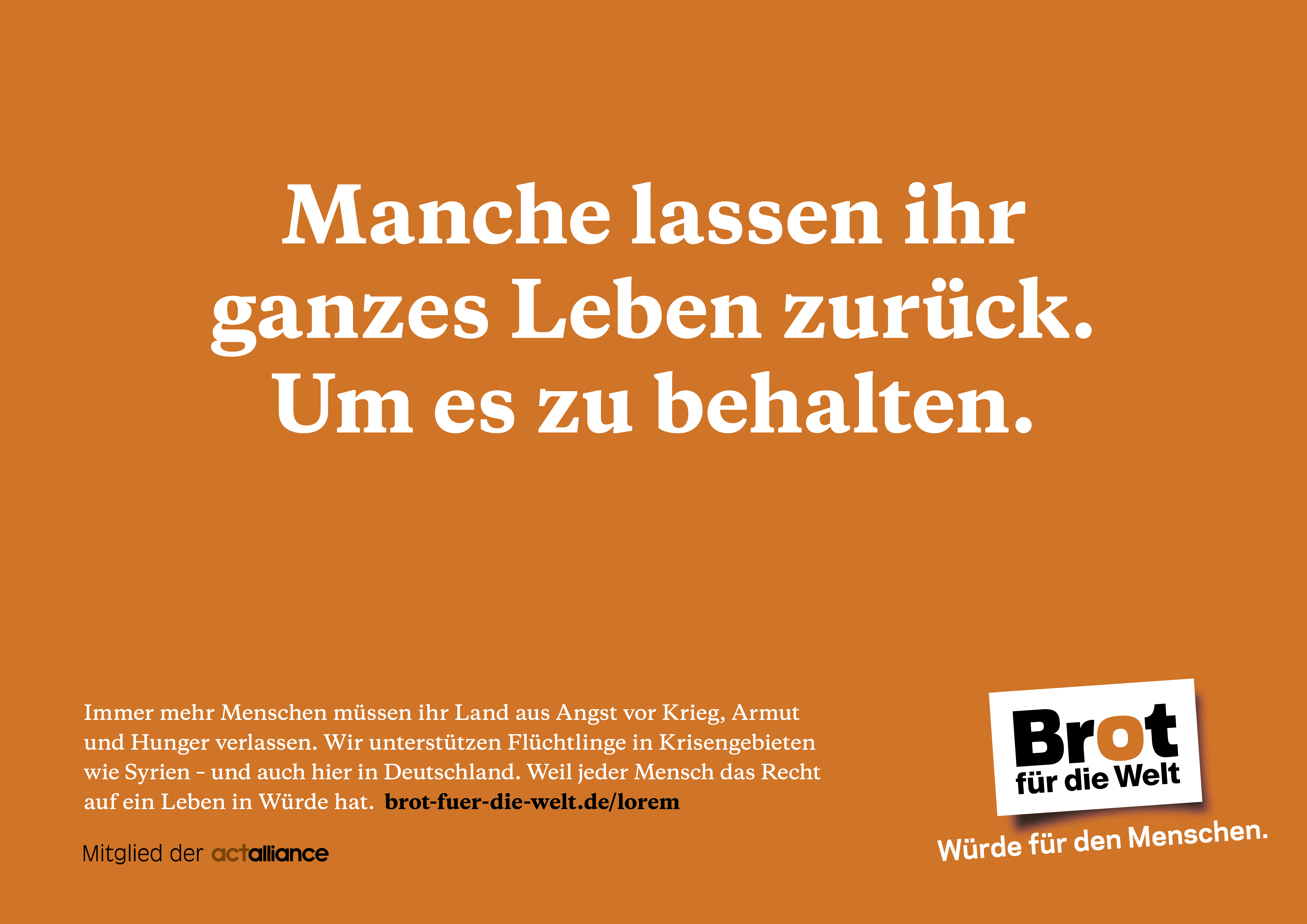 Manche lassen ihr ganzes Leben zurück. Um es zu behalten.
